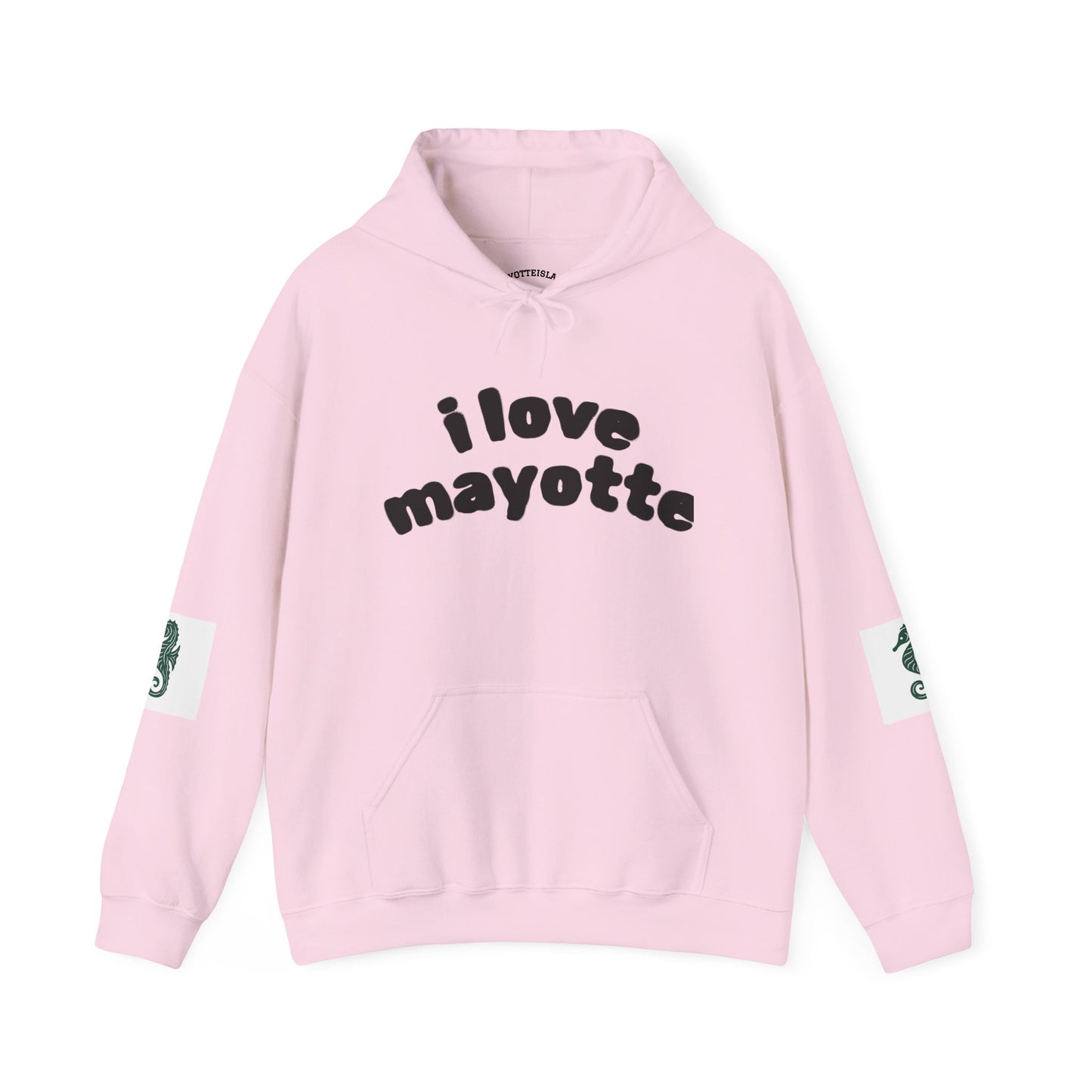Hoodie I Love Mayotte – Hippocampe Tribal-unisex