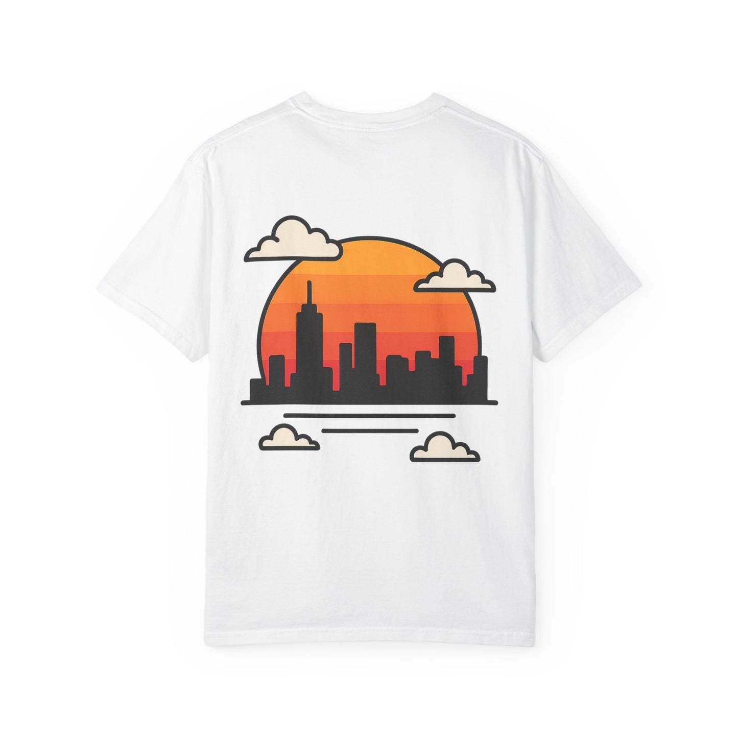 T-shirt casual “Sunset vibes” unisexe