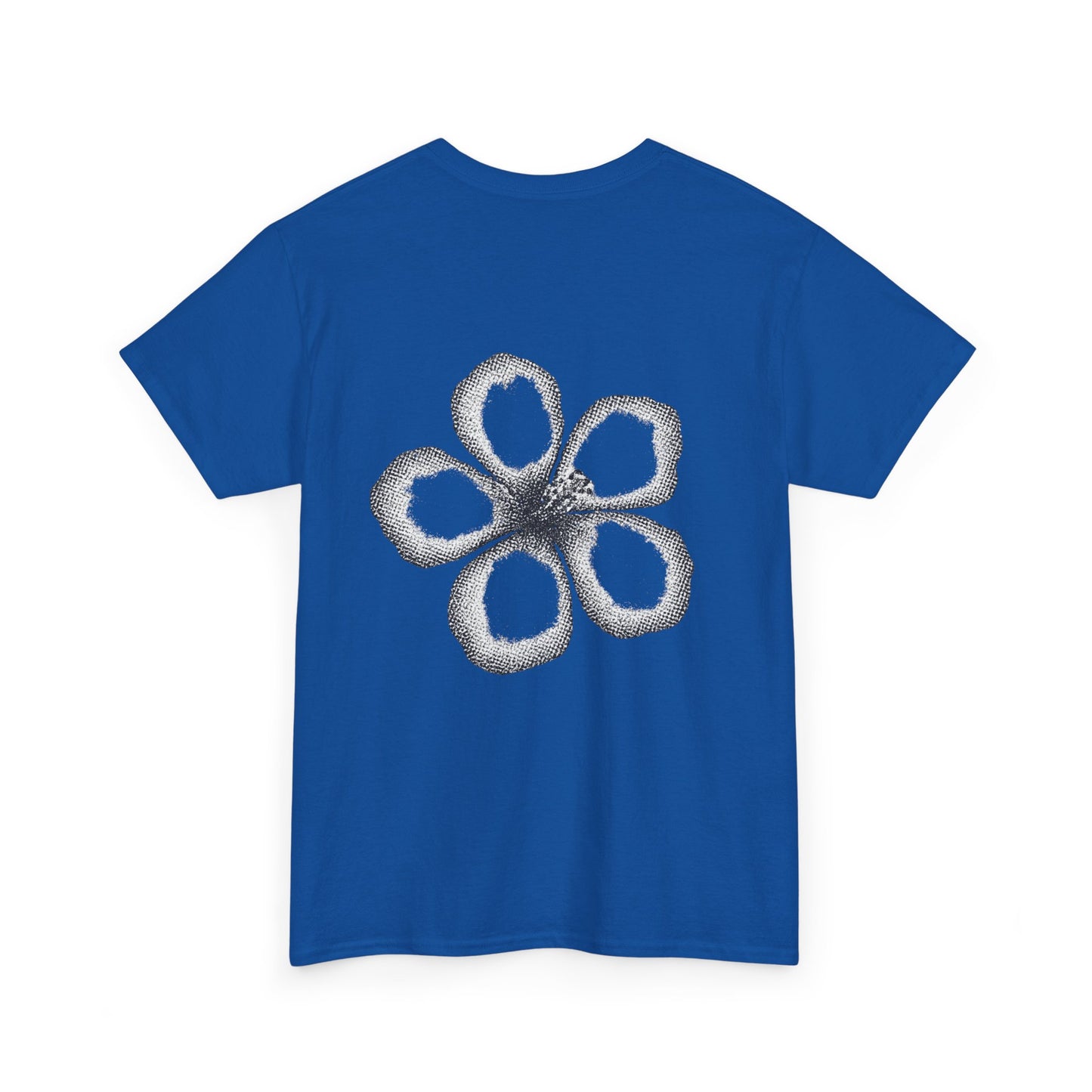 T-shirt “Flower Sketch” – fleur en pointillés noir & blanc