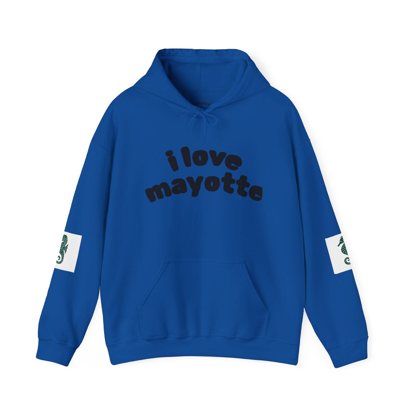 Hoodie I Love Mayotte – Hippocampe Tribal-unisex