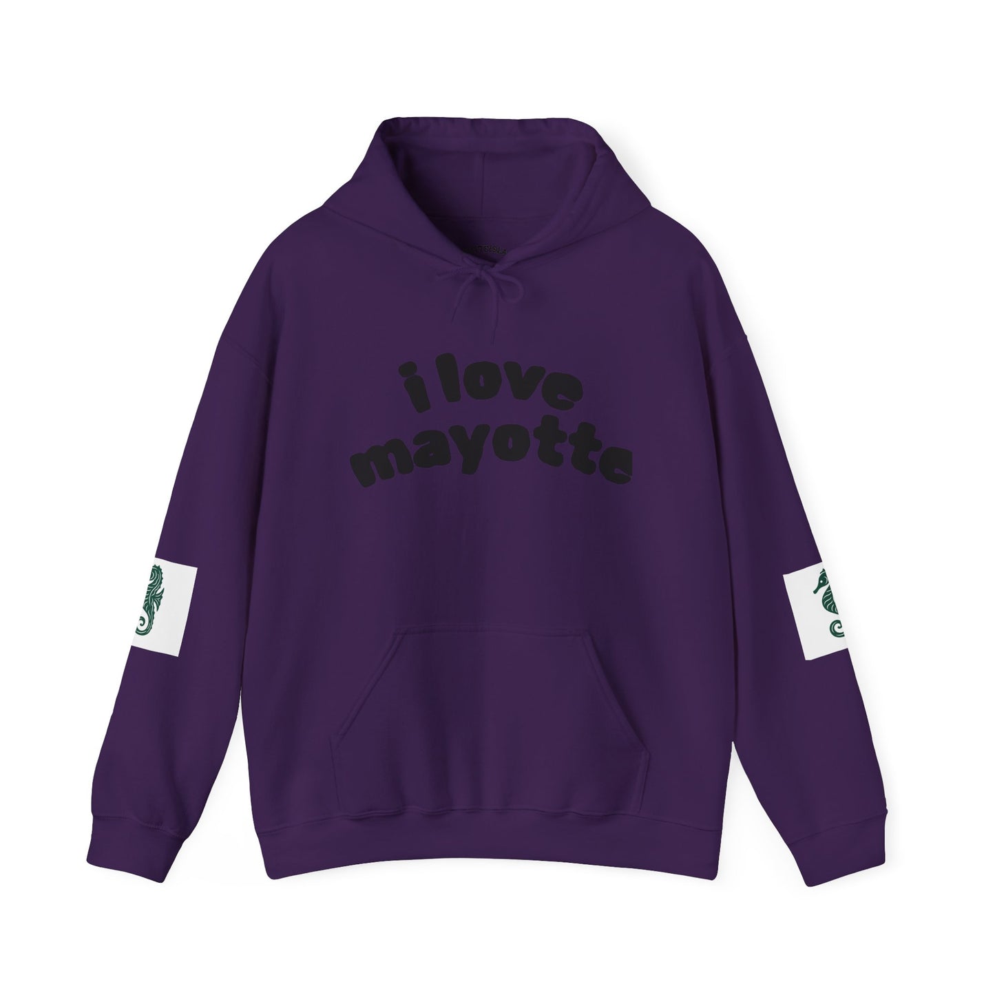Hoodie I Love Mayotte – Hippocampe Tribal-unisex