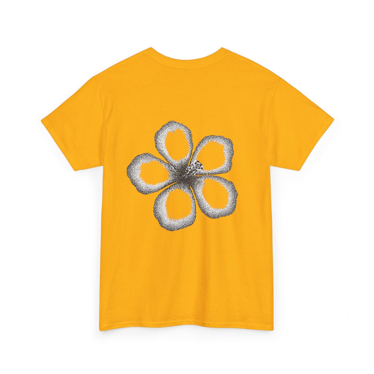 T-shirt “Flower Sketch” – fleur en pointillés noir & blanc