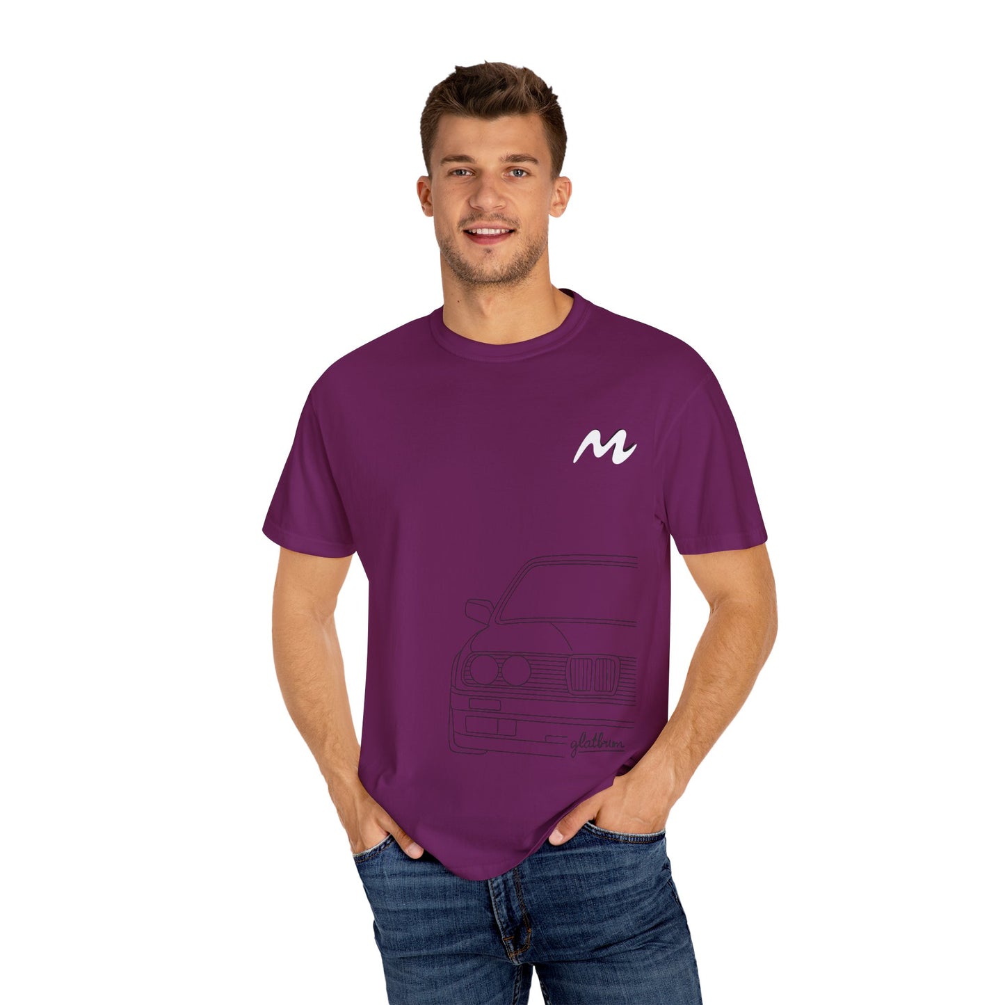 Classic Car Outline Unisex T-Shirt, Vintage Car Tee, Gift for Car Enthusiasts, Automotive Apparel, Daily Wear, Unisex Graphic Shirt