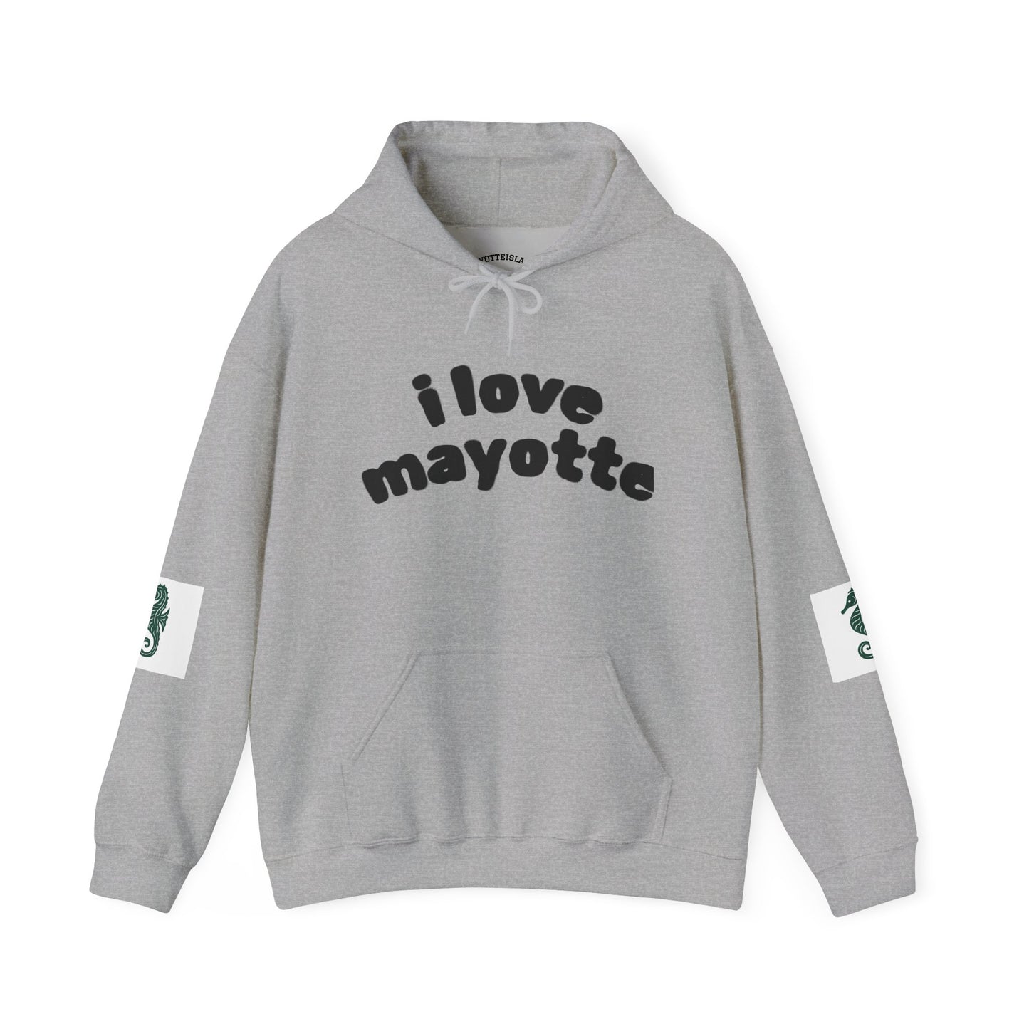 Hoodie I Love Mayotte – Hippocampe Tribal-unisex