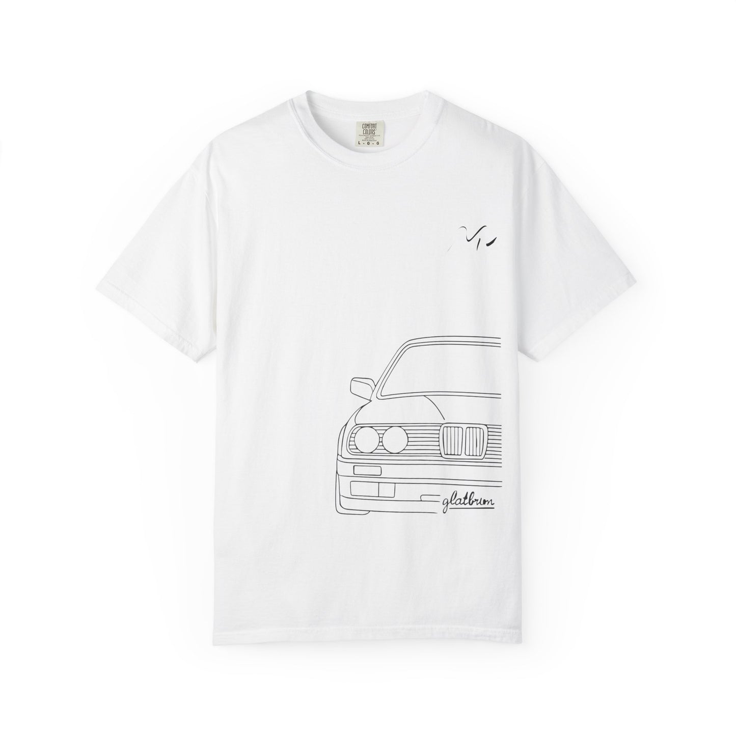 Classic Car Outline Unisex T-Shirt, Vintage Car Tee, Gift for Car Enthusiasts, Automotive Apparel, Daily Wear, Unisex Graphic Shirt