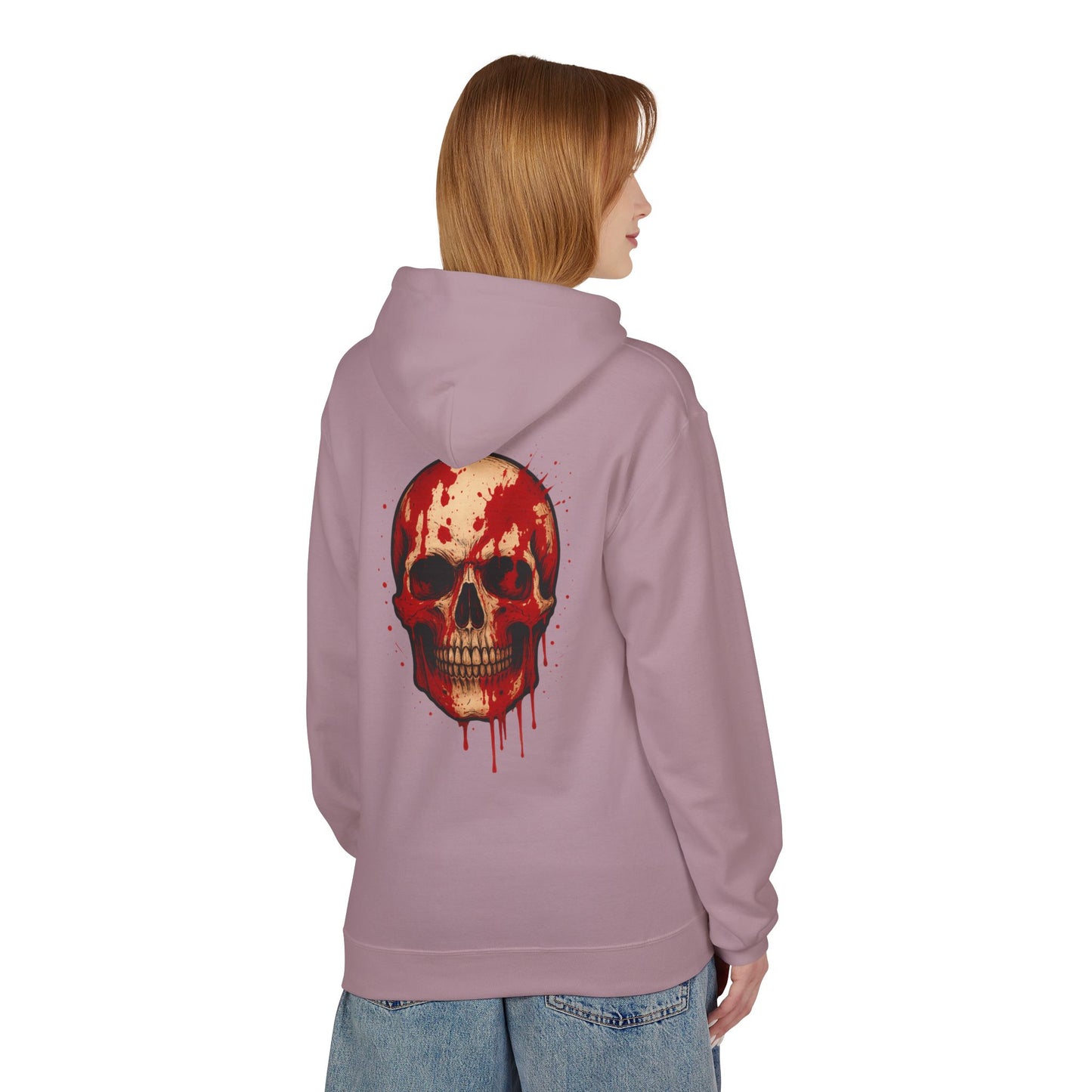 Hoodie “Bloody Skull” – crâne sanglant réaliste