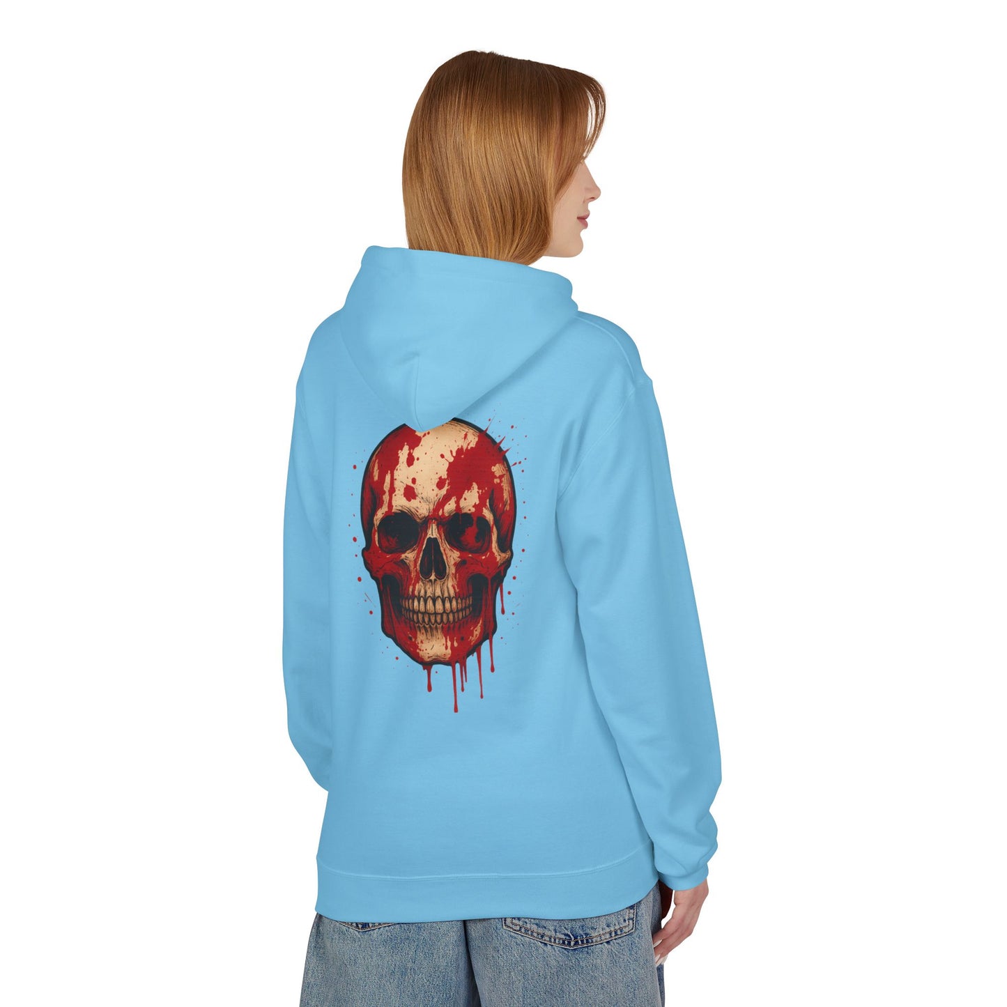 Hoodie “Bloody Skull” – crâne sanglant réaliste