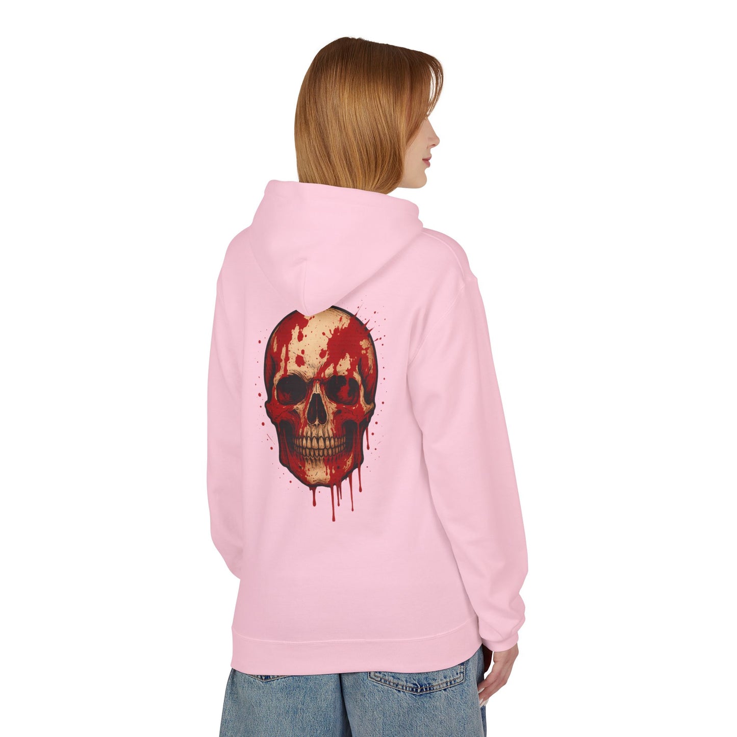 Hoodie “Bloody Skull” – crâne sanglant réaliste