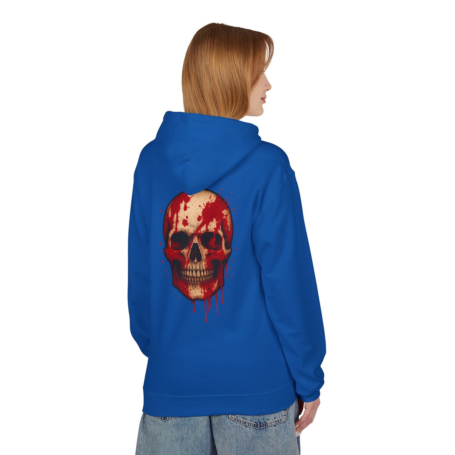 Hoodie “Bloody Skull” – crâne sanglant réaliste