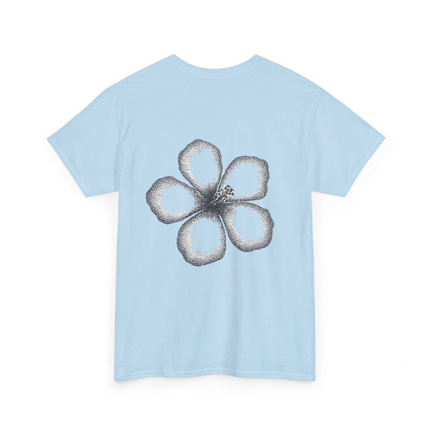 T-shirt “Flower Sketch” – fleur en pointillés noir & blanc