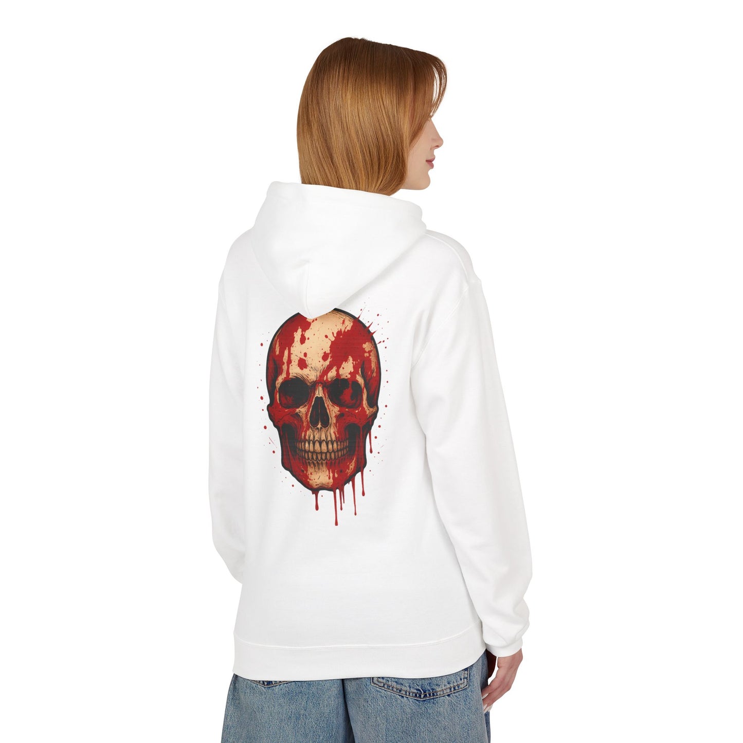 Hoodie “Bloody Skull” – crâne sanglant réaliste