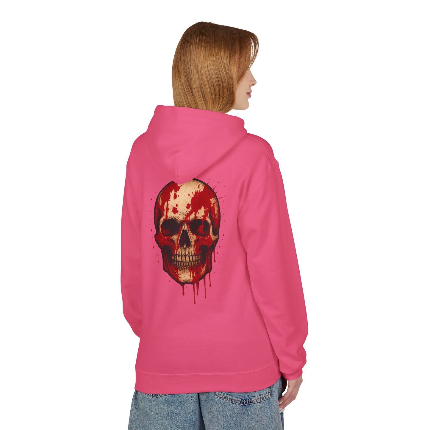 Hoodie “Bloody Skull” – crâne sanglant réaliste
