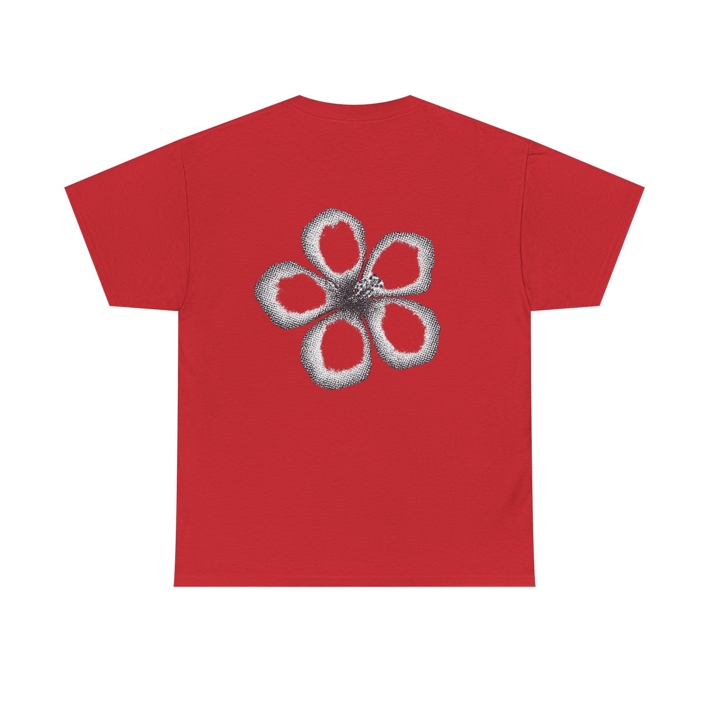 T-shirt “Flower Sketch” – fleur en pointillés noir & blanc