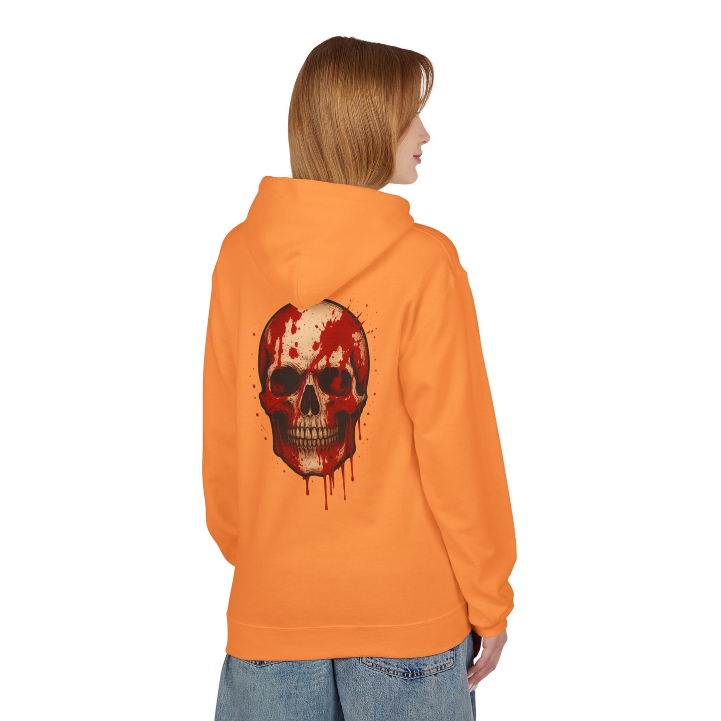 Hoodie “Bloody Skull” – crâne sanglant réaliste