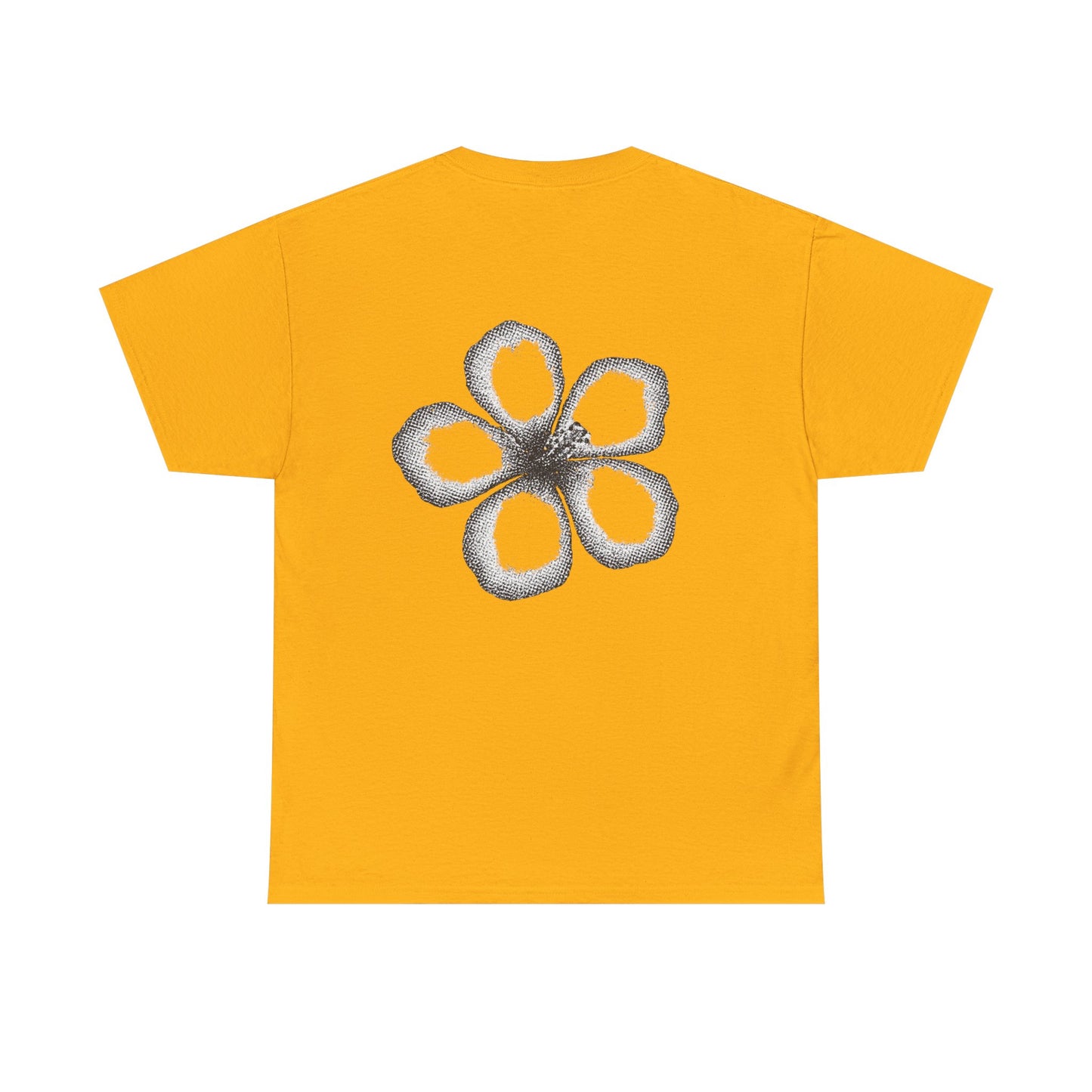 T-shirt “Flower Sketch” – fleur en pointillés noir & blanc