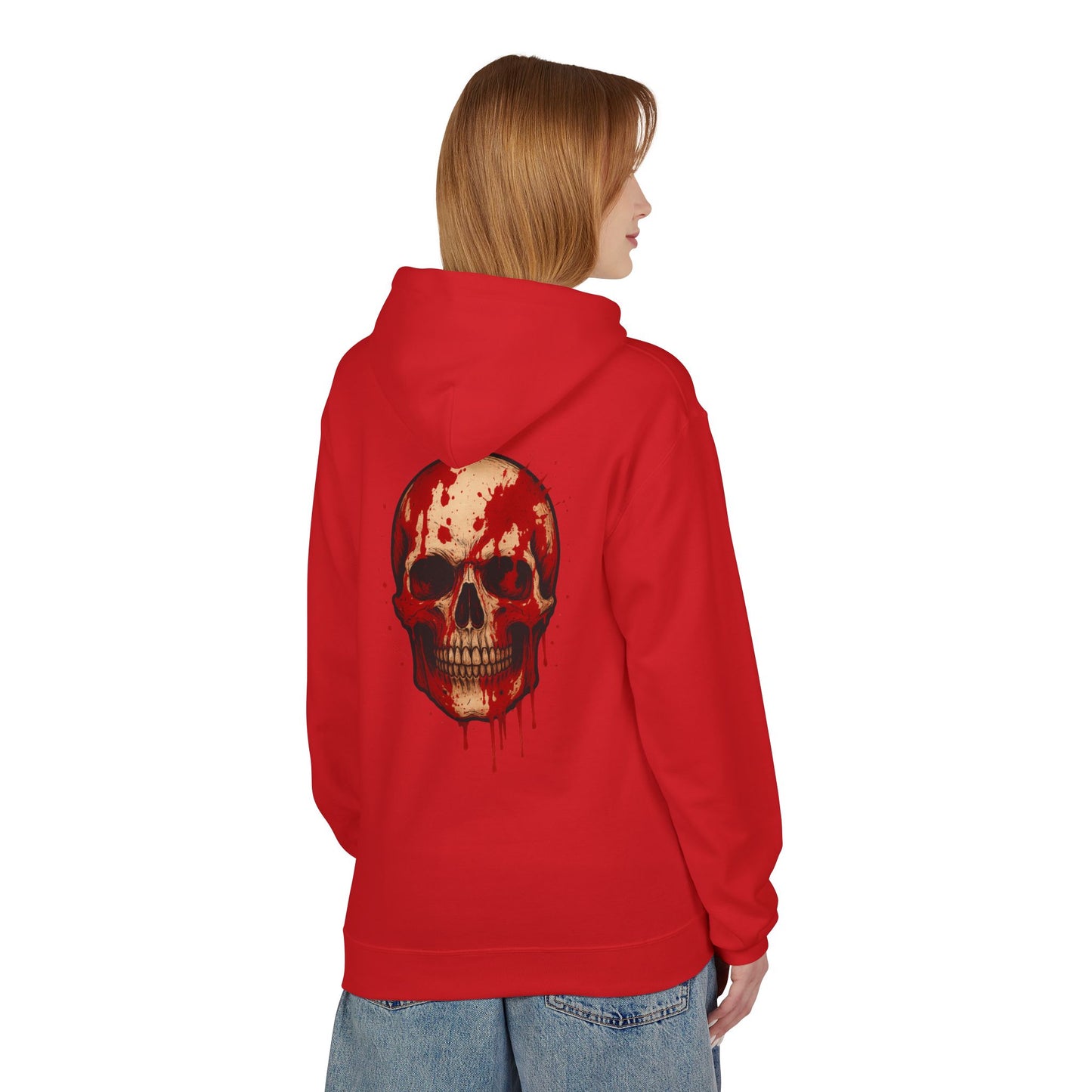 Hoodie “Bloody Skull” – crâne sanglant réaliste