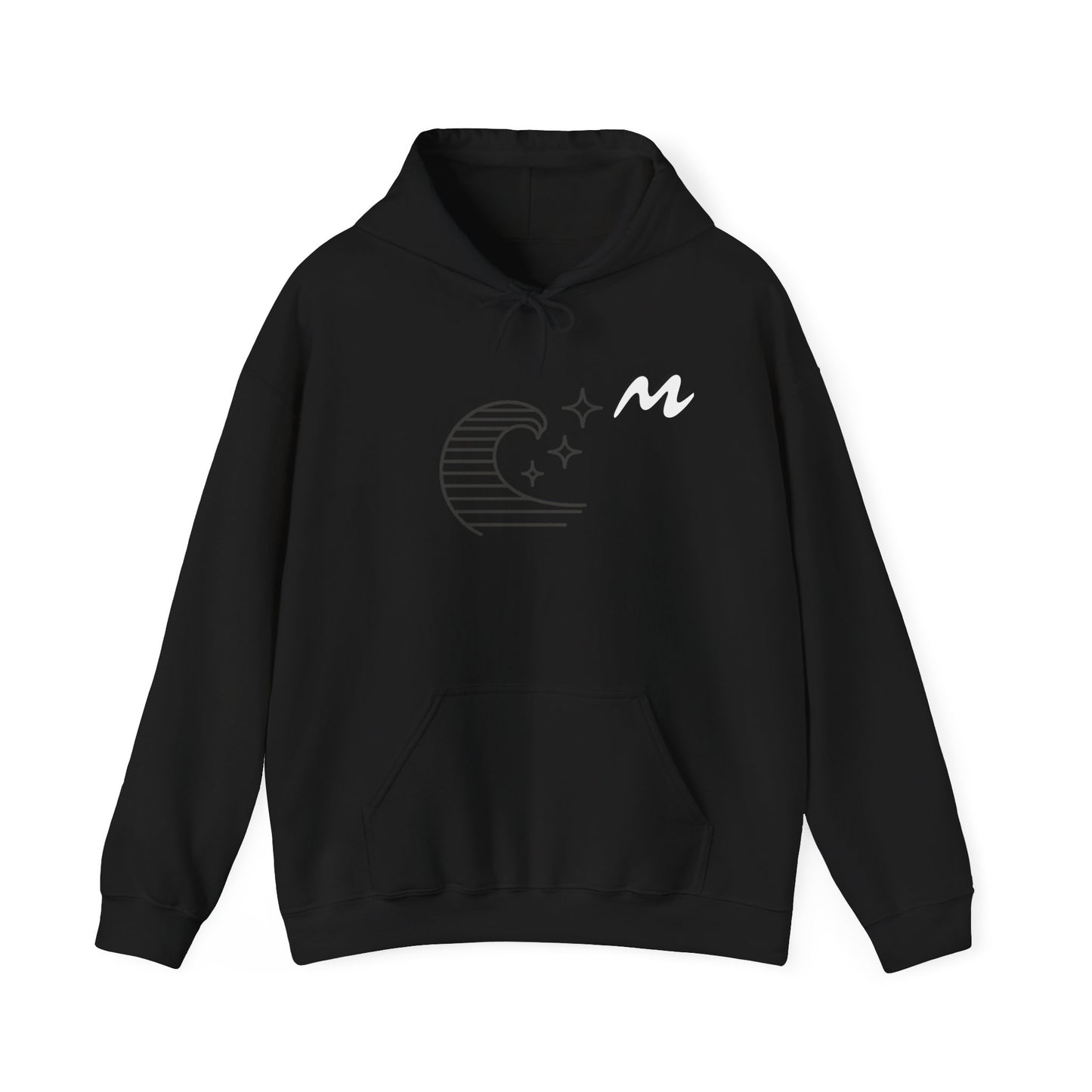 Hoodie “Ocean Wave” – vague minimaliste & étoiles