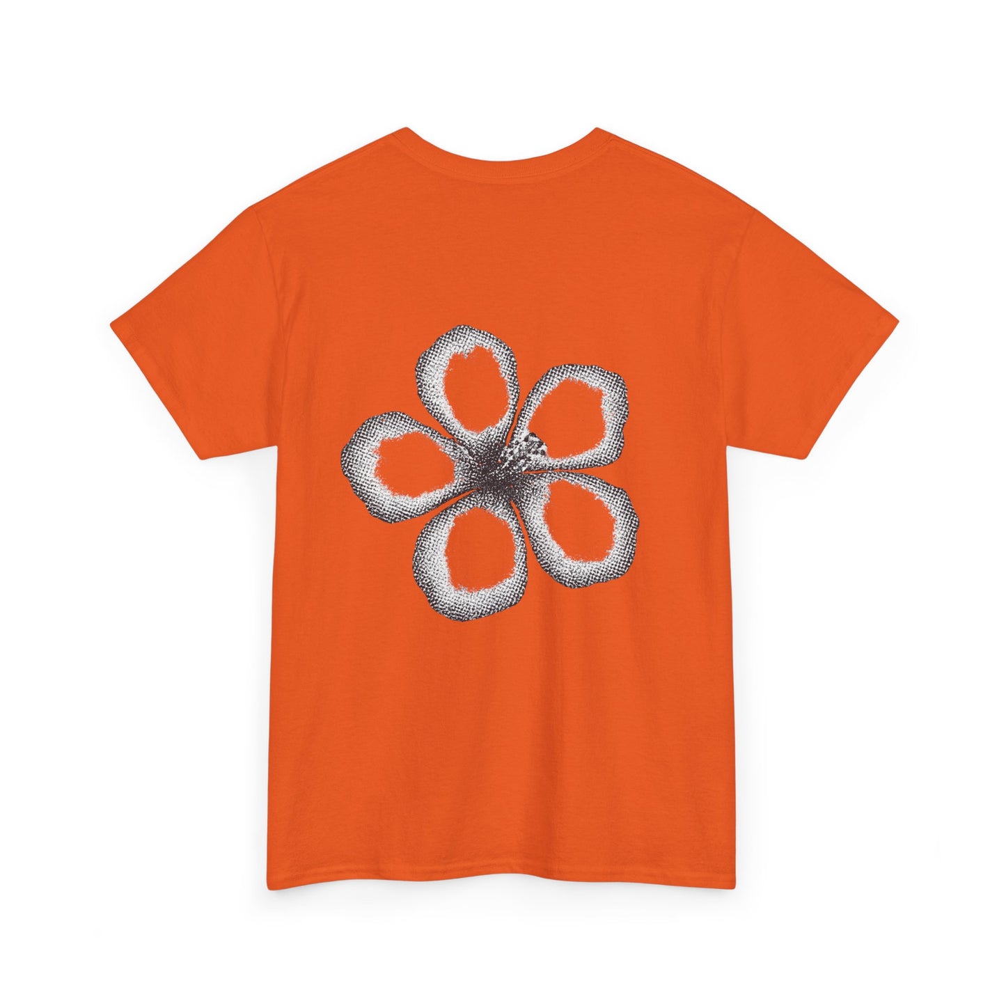 T-shirt “Flower Sketch” – fleur en pointillés noir & blanc