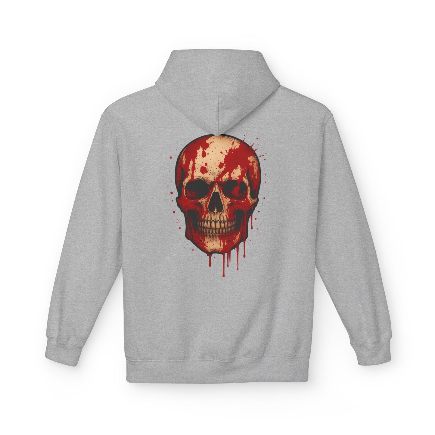 Hoodie “Bloody Skull” – crâne sanglant réaliste