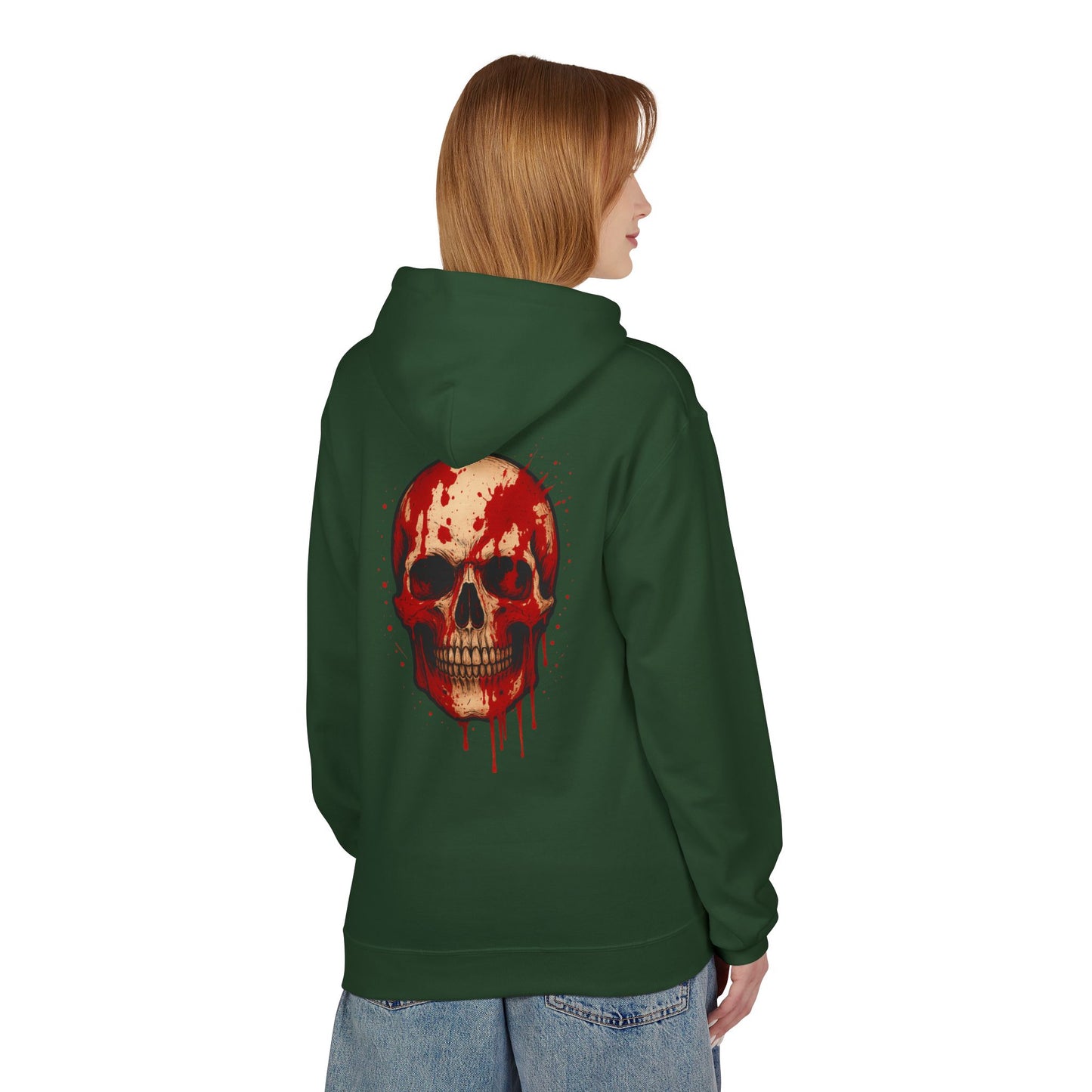 Hoodie “Bloody Skull” – crâne sanglant réaliste