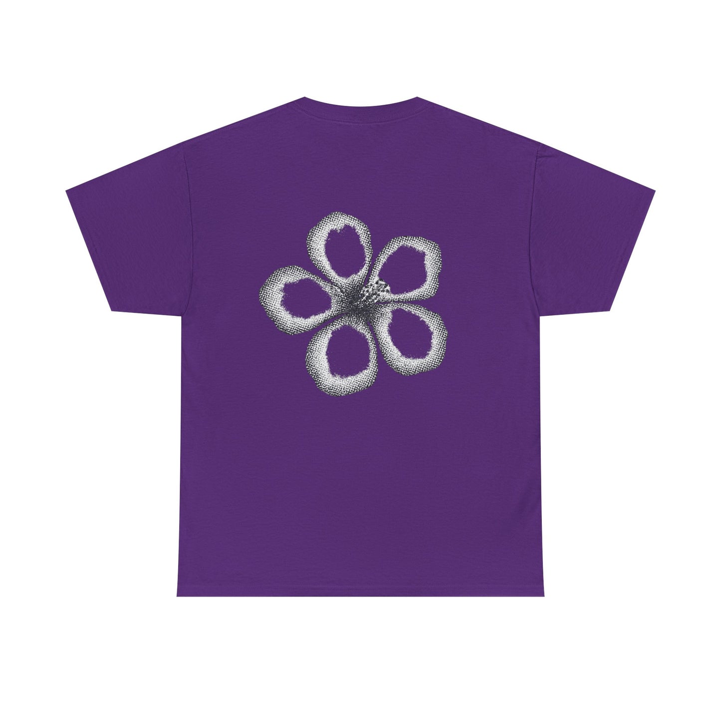 T-shirt “Flower Sketch” – fleur en pointillés noir & blanc