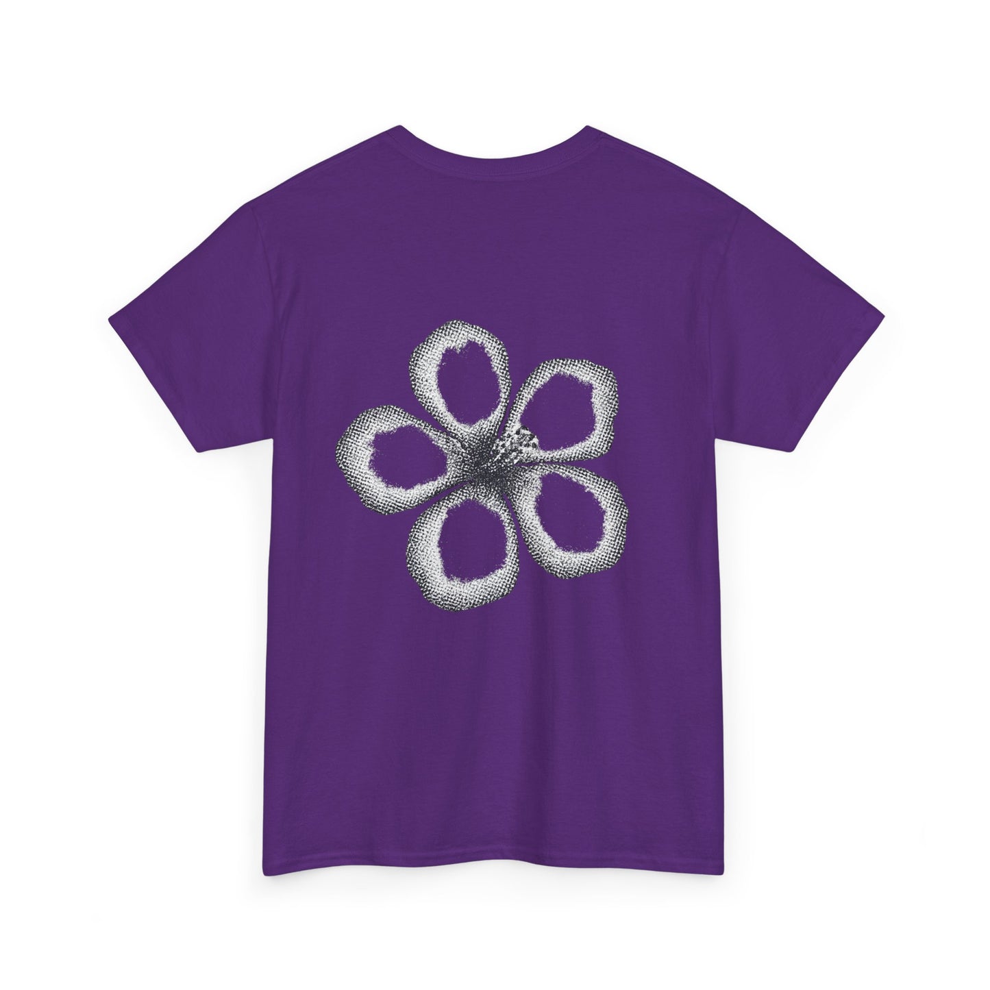 T-shirt “Flower Sketch” – fleur en pointillés noir & blanc