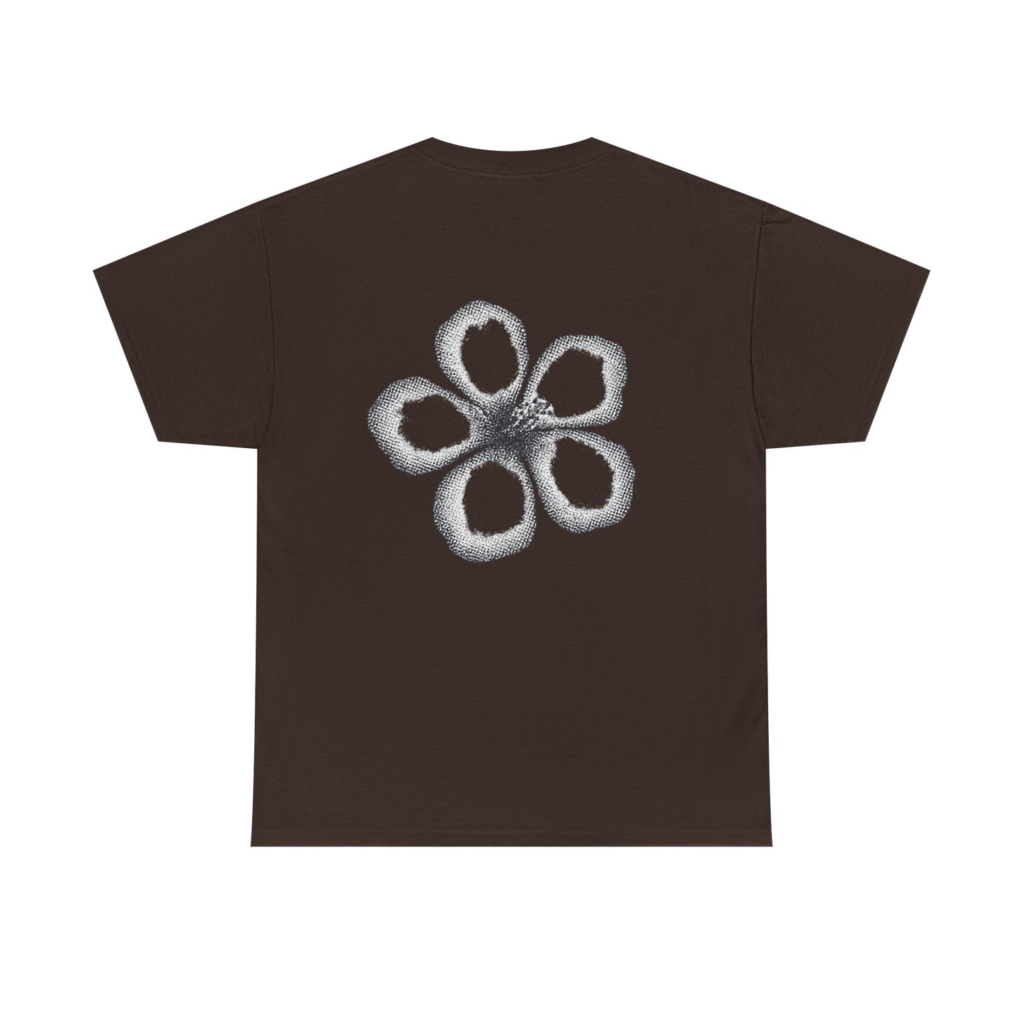T-shirt “Flower Sketch” – fleur en pointillés noir & blanc
