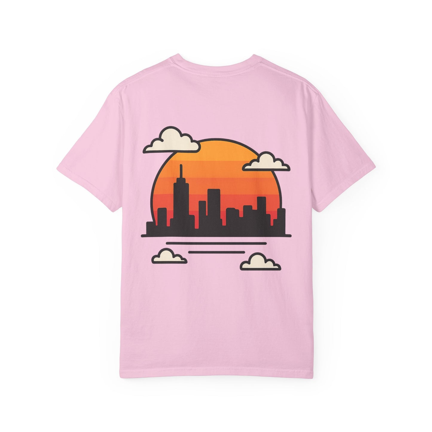 T-shirt casual “Sunset vibes” unisexe
