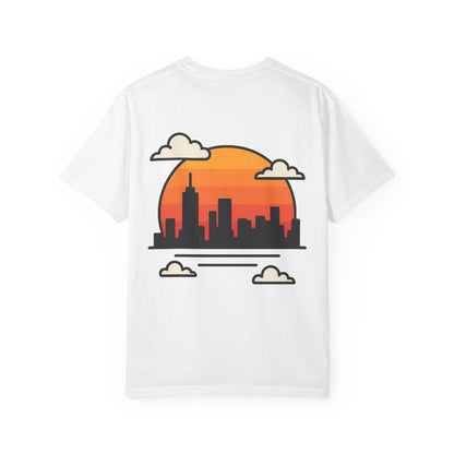 T-shirt casual “Sunset vibes” unisexe