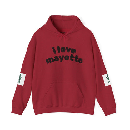 Hoodie I Love Mayotte – Hippocampe Tribal-unisex