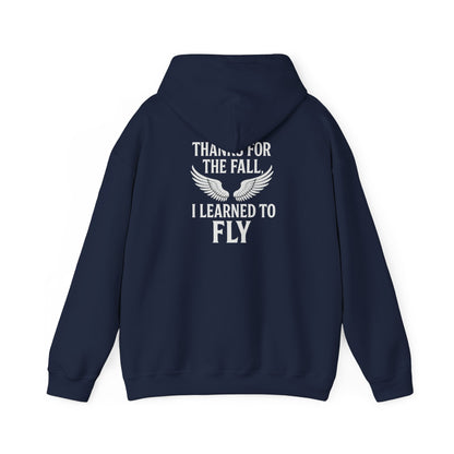 Hoodie  “Fly Again” – Thanks for the Fall, I Learned to Fly