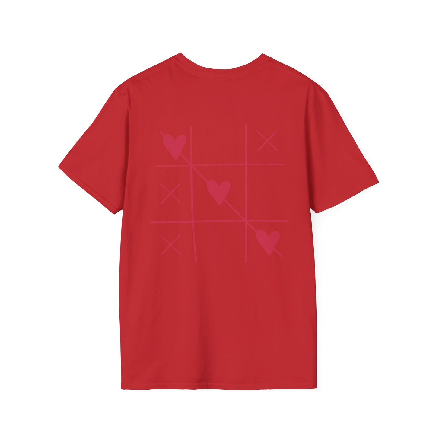 T-shirt  “Love Game” – Motif Morpion cœurs rouges