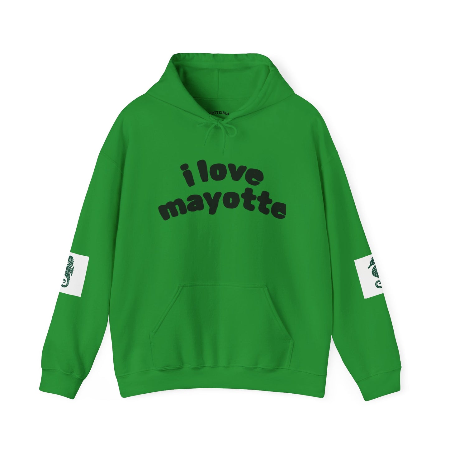 Hoodie I Love Mayotte – Hippocampe Tribal-unisex