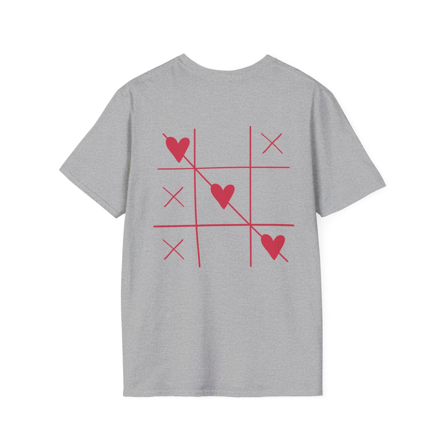 T-shirt  “Love Game” – Motif Morpion cœurs rouges