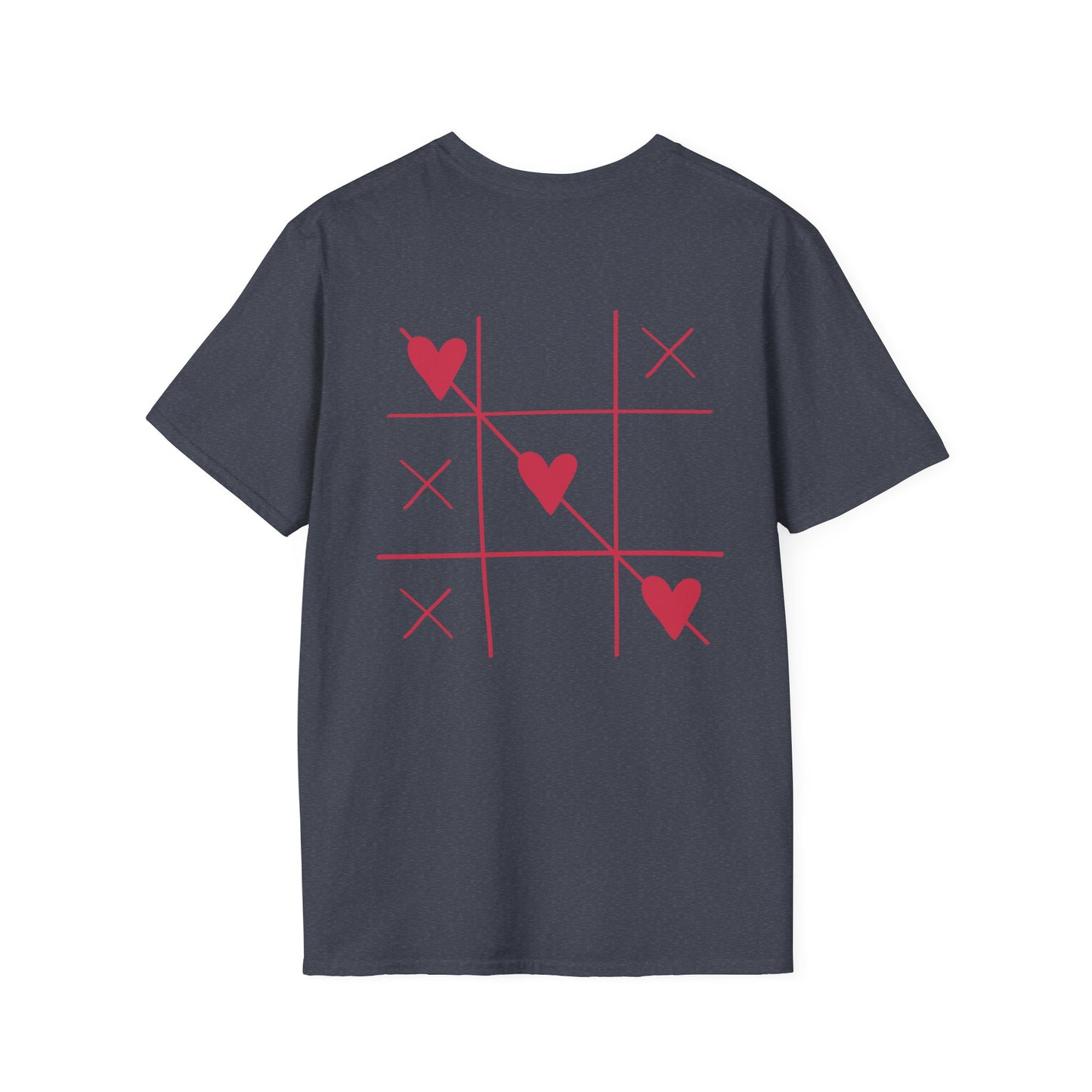 T-shirt  “Love Game” – Motif Morpion cœurs rouges