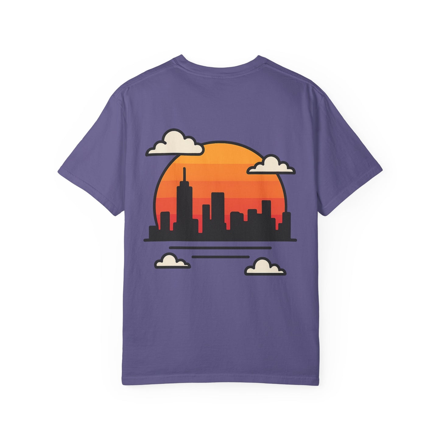 T-shirt casual “Sunset vibes” unisexe