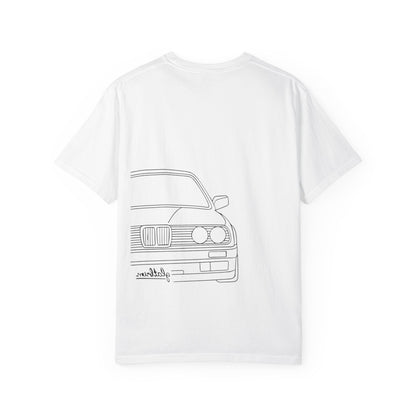 Classic Car Outline Unisex T-Shirt, Vintage Car Tee, Gift for Car Enthusiasts, Automotive Apparel, Daily Wear, Unisex Graphic Shirt
