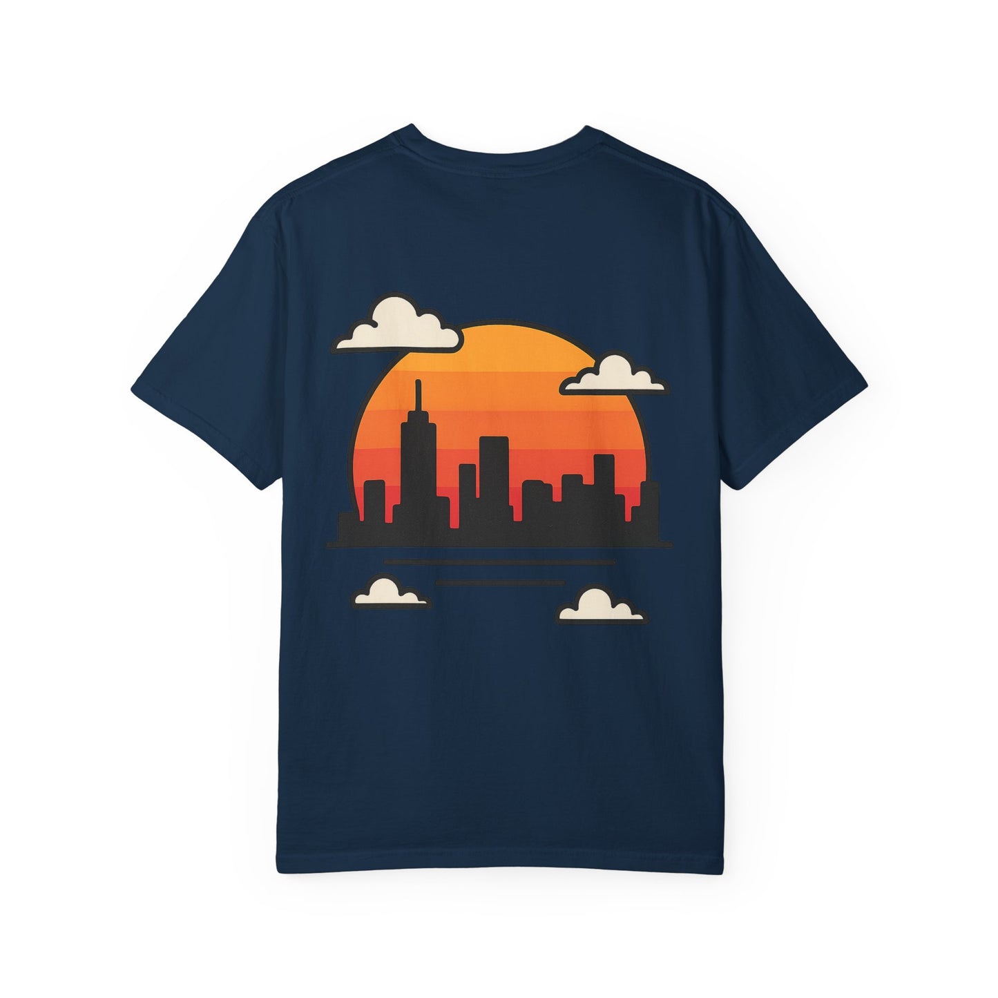 T-shirt casual “Sunset vibes” unisexe
