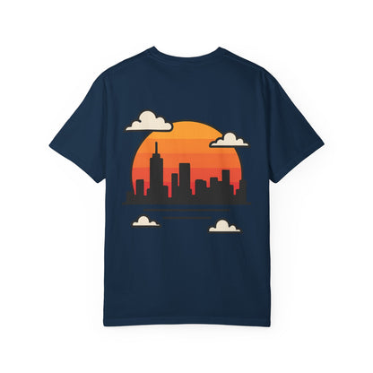 T-shirt casual “Sunset vibes” unisexe