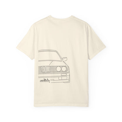 Classic Car Outline Unisex T-Shirt, Vintage Car Tee, Gift for Car Enthusiasts, Automotive Apparel, Daily Wear, Unisex Graphic Shirt
