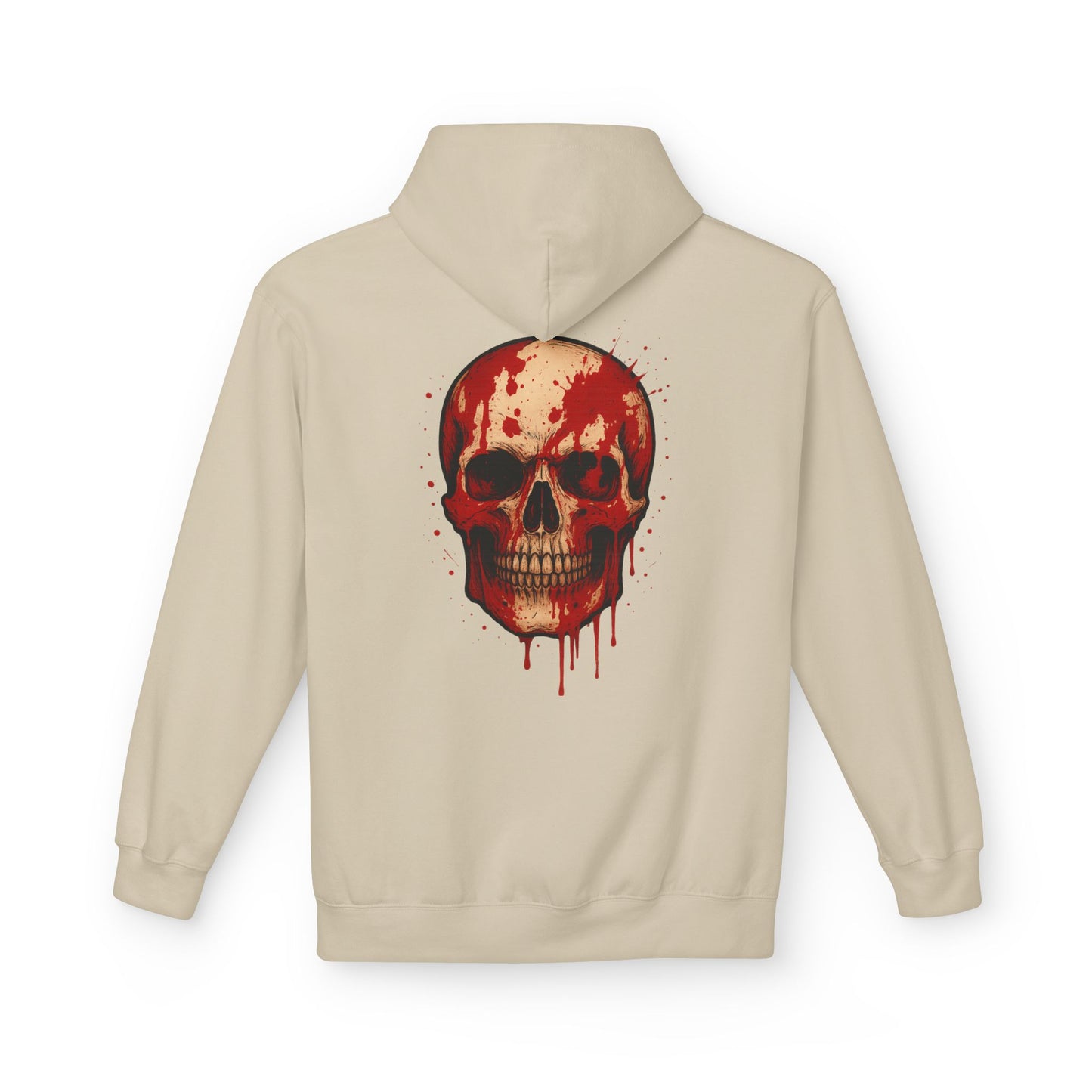 Hoodie “Bloody Skull” – crâne sanglant réaliste