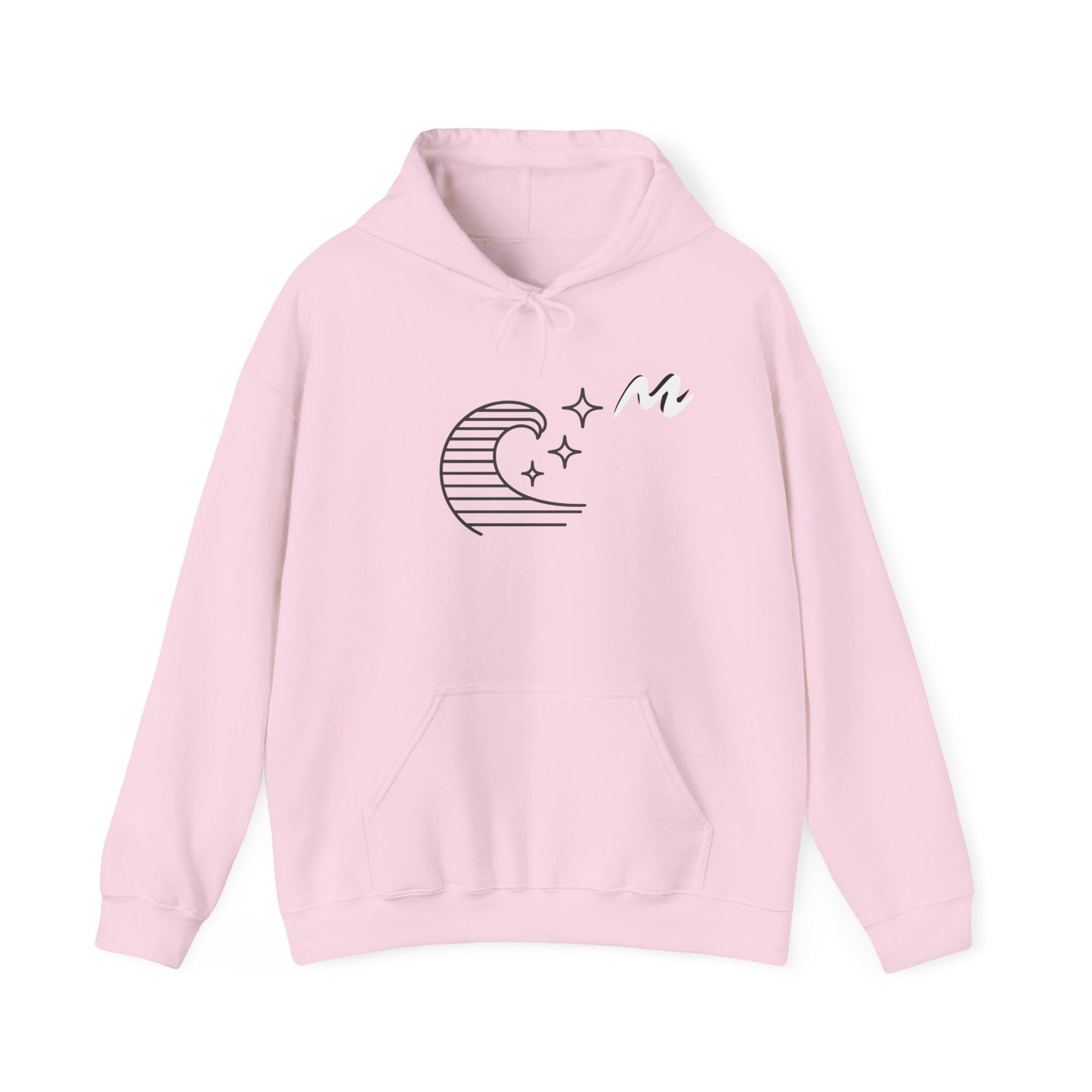 Hoodie “Ocean Wave” – vague minimaliste & étoiles