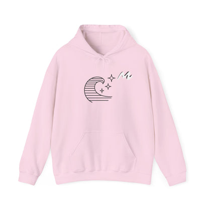 Hoodie “Ocean Wave” – vague minimaliste & étoiles