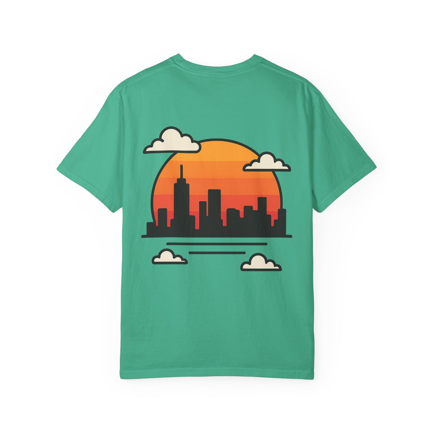 T-shirt casual “Sunset vibes” unisexe