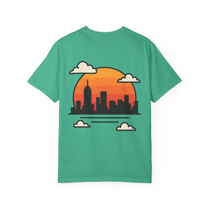 T-shirt casual “Sunset vibes” unisexe