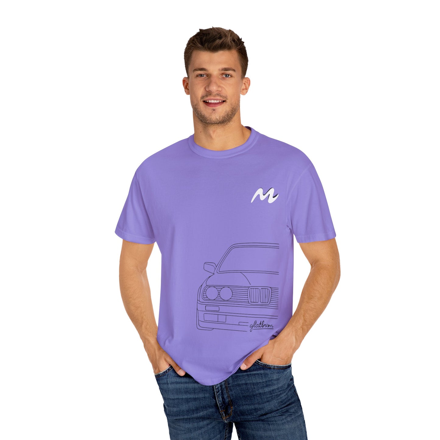 Classic Car Outline Unisex T-Shirt, Vintage Car Tee, Gift for Car Enthusiasts, Automotive Apparel, Daily Wear, Unisex Graphic Shirt