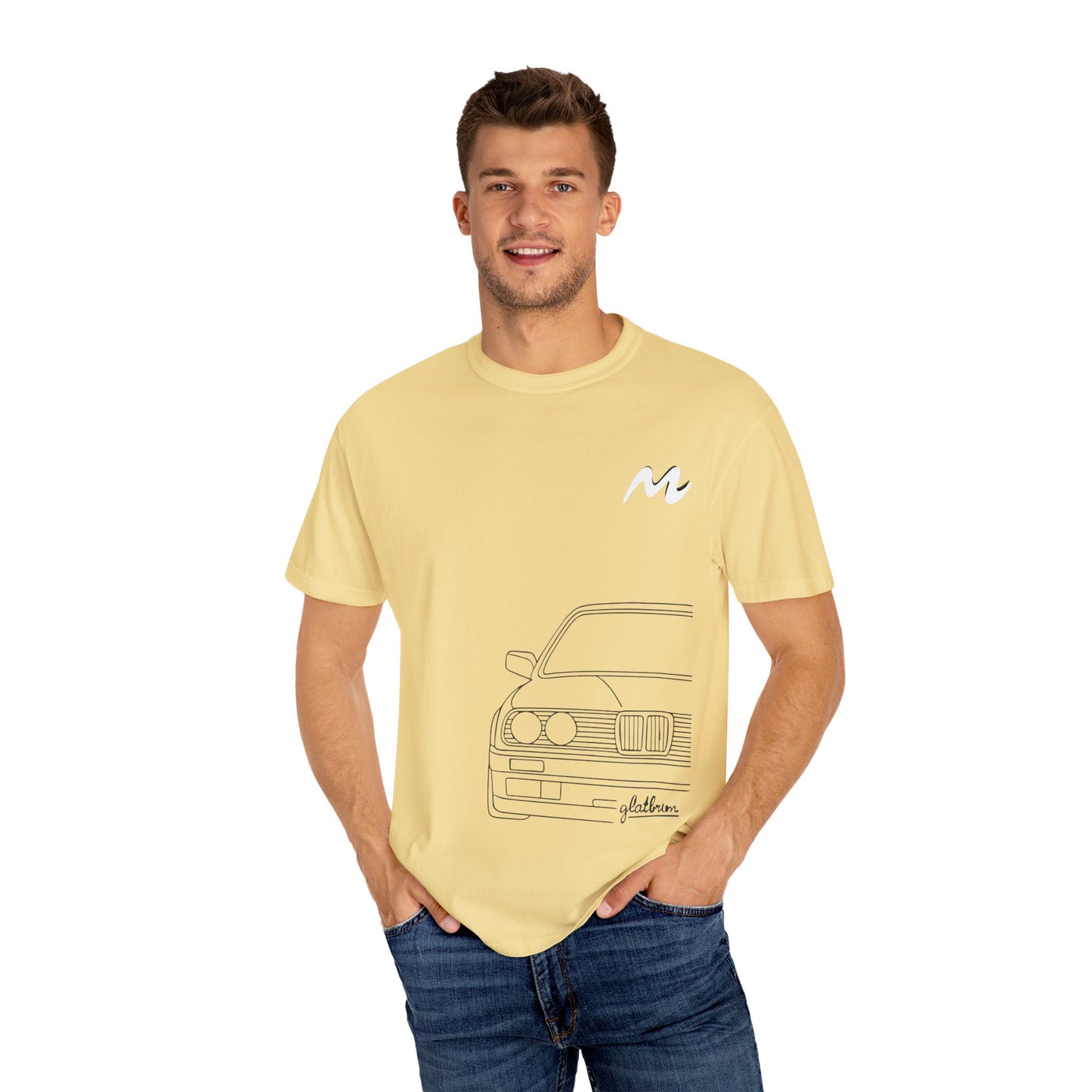 Classic Car Outline Unisex T-Shirt, Vintage Car Tee, Gift for Car Enthusiasts, Automotive Apparel, Daily Wear, Unisex Graphic Shirt