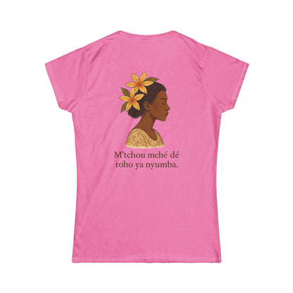 T-shirt graphique  floral unisexe