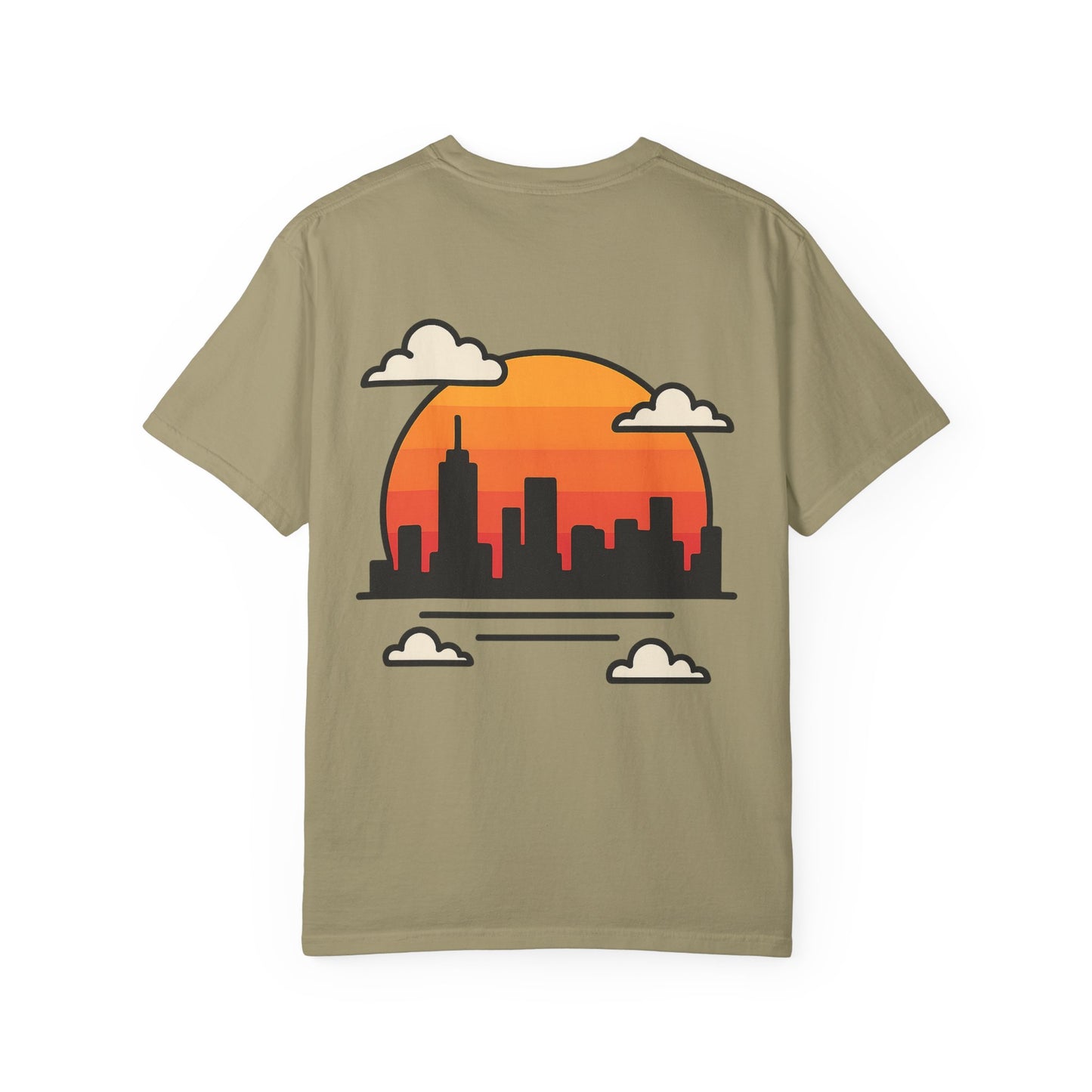 T-shirt casual “Sunset vibes” unisexe