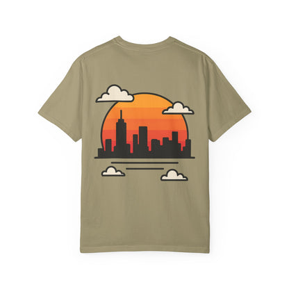 T-shirt casual “Sunset vibes” unisexe